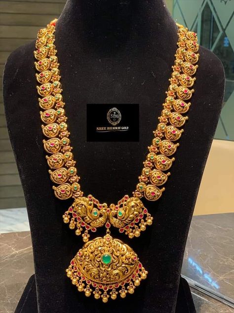 Latest Mango Haram Designs, Mango Haram Designs Gold Latest Long, Haram Designs Gold Latest Long, Latest Long Haram Gold Jewellery Designs, Mango Haram Designs, Haram Designs Gold Latest, Long Haram Designs, Mango Jewelry, Nakshi Jewellery