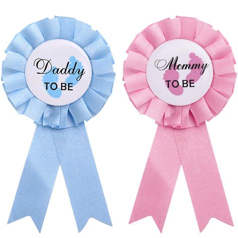 Distintivos Baby Shower, Baby Reveal Party, Gender Party, Gender Reveal Party Decorations, Baby Gender Reveal Party, Mommy To Be, Fiesta Baby Shower, Badge Pin, Baby Gender Reveal