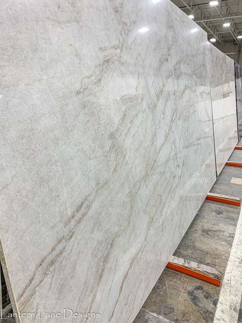 Quartzite Edge Options, Colors Of Quartz Countertops, White Montreal Quartzite, Quartize Countertops Colors, Quartz Counter Backsplash, Platinum Quartzite Countertop, Calcutta Luxe Quartzite Kitchen, Busy Quartz Countertops, Transitional Kitchen Countertops