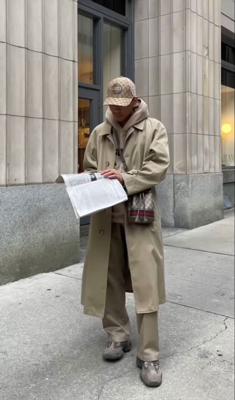 Winter Fashion For Men, Trench Coat Fashion, Mens Trench Coat, Trench Outfit, Long Coat Outfit, Hoodie Outfit Men, Winter Fashion Trends, Alt Clothing, Overcoat Men