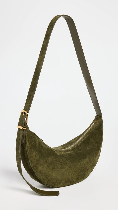 See and Shop the Fall/Winter 2024 Suede Fashion Trend | Who What Wear Suede Crossbody Bag, Suede Bag Outfit, Nicole Fashion, Sling Crossbody Bag, Madewell Bags, Suede Bag, Suede Fashion, Faux Suede Jacket, Fall Winter 2024