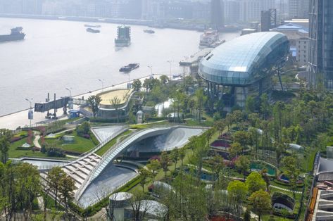 Gallery of Shanghai Terminal / Frank Repas Architecture - 2 Opera House Architecture, Cruise Terminal, Monumental Architecture, Landscape Structure, Eco Architecture, Architecture Landscape, Landscape And Urbanism, Landscape Plan, Bridge Design