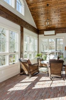 French Country Sunroom, Country Sunroom, Sunroom Flooring Ideas, Cottage Sunroom, Sunroom Flooring, Sunroom Windows, Sunroom Addition, Sun Rooms, Sunroom Ideas