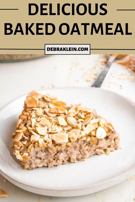 Baked Steel Cut Oatmeal Recipes, Baked Steel Cut Oats, Healthy Plant Based Desserts, Breakfast Apples, Baked Steel Cut Oatmeal, Low Sugar Baking, Steel Cut Oatmeal Recipes, Steel Cut Oatmeal, Plant Based Desserts