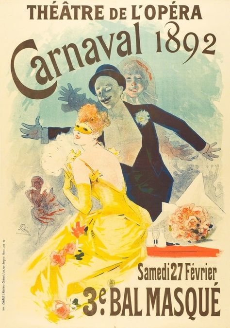 Best Party Posters of 19th Century - DailyArtMagazine.com - Art History Stories French Poster Art, French Posters, Jules Cheret, Vintage French Posters, Theater Poster, Classic Posters, Belle Epoch, Carnival Posters, Henri De Toulouse Lautrec