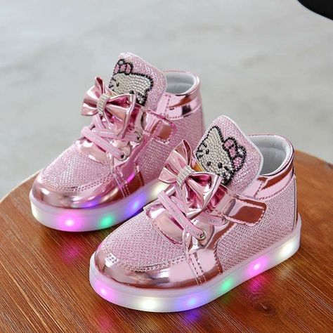 Hello Kitty LED Light Sneakers | Kids Adorable https://kidsadorable.net/collections/shoes/products/hello-kitty-led-light-sneakers	(Share from CM Browser) Toddler Sneakers Girl, Hello Kitty Shoes, Nike Shoes Girls, Led Shoes, Boys Casual Shoes, Light Up Shoes, Lit Shoes, Princess Shoes, Toddler Girl Shoes