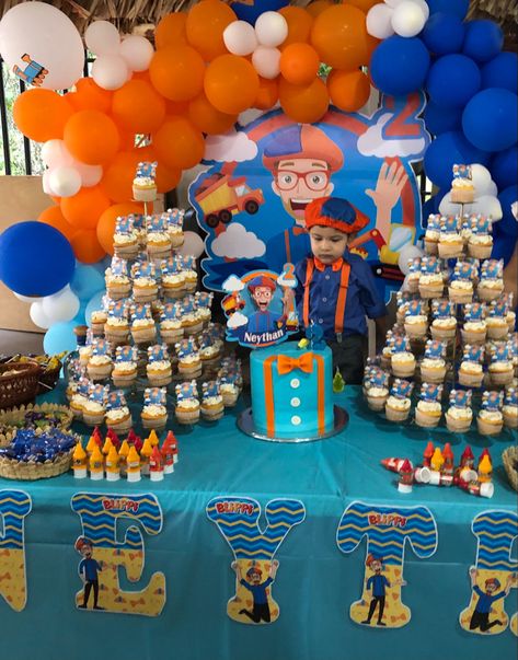 Blippi Birthday Cupcakes, Blippi Party, Birthday Cupcakes, Birthday Cake, Pastel, Cake, Birthday