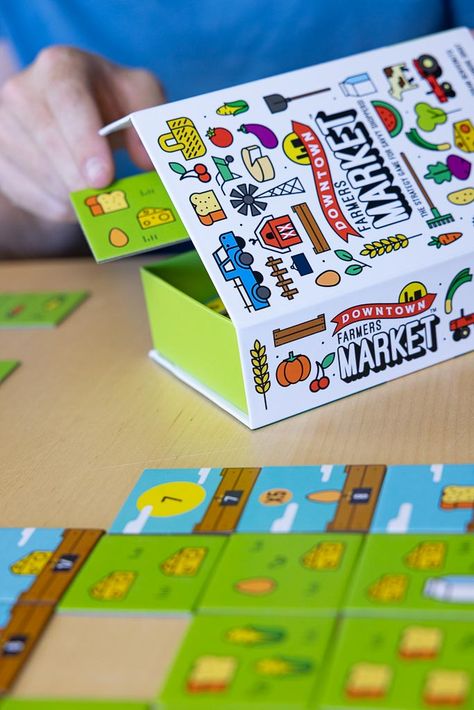 Downtown Farmer's Market Game Review - The Tabletop Family Board Game Fundraiser, Farmers Market Kindergarten, Farmers Market Games, Cultivate Board Game, Orange Games, Fourways Farmers Market, Theme Words, Game Info, Farmers Market