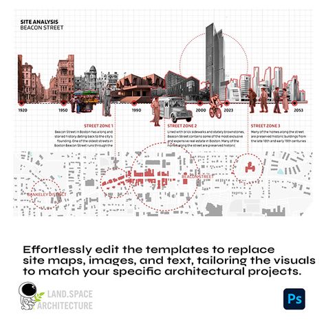 Timeline Visualization, Architectural Mapping, Timeline Architecture, Site Analysis Sheet, Photoshop Tree, Architecture Site Analysis, Trees Architecture, Site Plan Design, Site Analysis Architecture