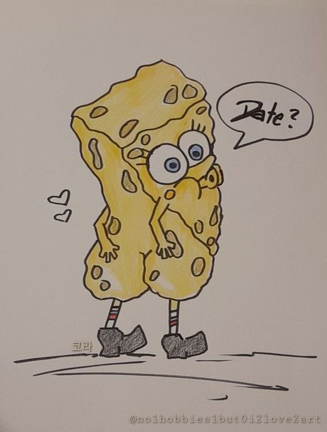 Spongebob Drawing, Drawing Funny, Spongebob Drawings, Book Art Diy, Art Diy, Book Art, Halloween, Drawings, Funny