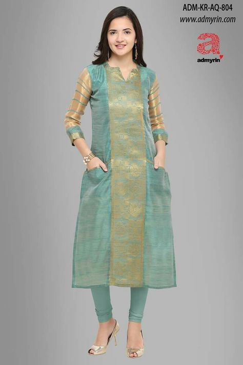 Silk churidar Silk Churidar Designs Ideas Patterns, Silk Dress Patterns Indian Kurti, Silk Suit Neck Designs Indian, Silk Saree Kurti Designs, Pattu Churidar Designs, Cotton Silk Kurti Designs, Saree Kurti Design, Silk Kurti Designs Latest, Silk Saree Dress