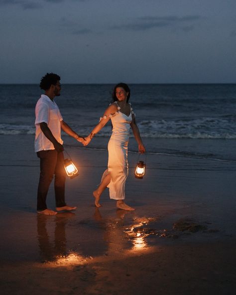 Beach elopement at blue hour? Say less 🤍 . . Couple: @charlestoncain & @kieranmikey_ Beach Couple Pictures Night, Pre Wedding Night Photoshoot, Night Beach Photoshoot Couple, Beach Night Wedding, Pre Wedding Shoot Beach, Night Prewedding Photography, Beach Flash Photography, Beach Night Photos, Beach Pre Wedding Shoot