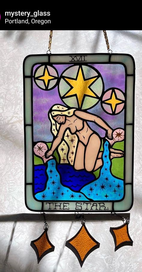 Stained Glass Tarot Cards, Stained Glass Tarot, Glass Inspiration, Stained Glass Ornaments, Room Goals, Stained Glass Crafts, Awesome Designs, Glass Designs, Stained Glass Designs