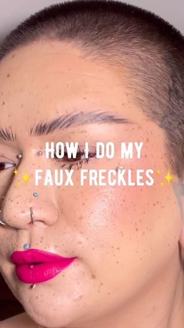 Ciera Jewel MUA on Instagram: "My most requested video. HOW I DO FAUX FRECKLES!! This is how I’ve been doing them for a few years!! I use @lorealparis Root Touch Up Spray! The key thing to remember when doing freckles like this that it takes practice to perfect how to hold down the nozzle! And always practice on your arm first!! #fauxfreckles #fakefreckles #thenews #paramore #makeuptutorial" How To Do Freckles, Freckles Fake Tutorials, How To Do Fake Freckles, Makeup Freckles How To, Freckle Spray, Spray On Freckles, Faux Freckles Makeup, Root Touch Up Spray, Fake Freckles