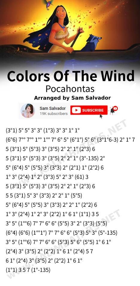 Colors Of The Wind - Pocahontas Intermediate Kalimba Tabs tutorial Pocahontas notes notation Kalimba tabs disney chords Kalimba Chords Songs, Kalimba Note Song, Kalimba Sheet Music 17 Key For Beginners, Kalimba Sheet Music Numbers, Kalimba Notes Songs, Tongue Drum Sheet Music, Kalimba Sheet Music Anime, Up Kalimba Notes, Kalimba Number Notes