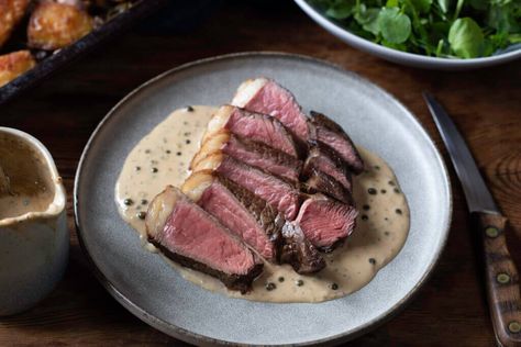 Green Peppercorn Sauce Recipe By Henry Harris How To Cook Gammon, Green Peppercorn Sauce, Peppercorn Sauce Recipe, Gammon Steak, Triple Cooked Chips, Cumberland Sausage, Pork Sauce, Bread Sauce, Green Peppercorn