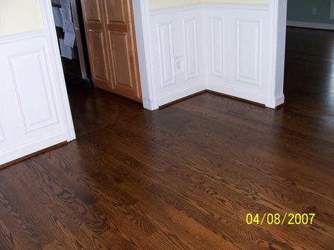 Dark Hardwood Floors: Dark Hardwood Floors Light Oak Trim Special Walnut On Red Oak Floors, Floor Stains On Red Oak, Duraseal Chestnut On Red Oak, Red Oak Floor Stain Colors Light Brown, Duraseal Dark Walnut On Red Oak, Red Oak Wood Floors, Pinterest Home Decor Ideas, Oak Floor Stains, Wood Floor Stain Colors