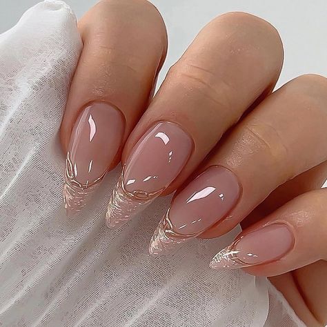 Graduation Nail Designs, Medium Stiletto, Birthday Nail Designs, Korean Nail Art, Chrome Nails Designs, Graduation Nails, Blush Nails, Nails Medium, Totally Awesome