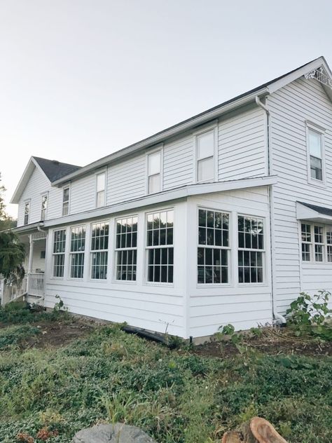 Sunroom Renovation, Kitchen Sunroom, One Little Project, Sunroom Makeover, Cedar Shake Shingles, Sunroom Remodel, Sunroom Kitchen, Front Living Room, Sunroom Windows