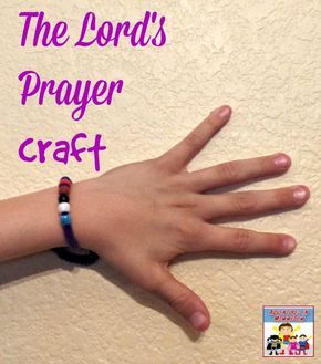 The Lord's Prayer craft The Lord's Prayer Craft, The Lord's Prayer For Kids, Lords Prayer Crafts, Christian Kids Activities, Prayer Crafts, Kids Church Lessons, Prayer Stations, Our Father Prayer, School Prayer