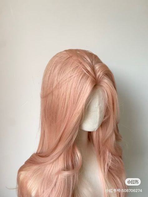 Very Light Pink Hair, Pink Hair Fair Skin, Rose Pink Hair Blackpink, Pink Copper Hair, Peach Color Hair, Shades Of Pink Hair, Peachy Pink Hair, Blonde Pink Hair, Baby Pink Hair