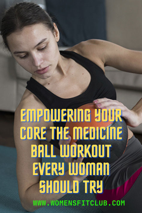 Medicine ball core workout for women: Strengthen your core and improve stability with these dynamic exercises. Using a medicine ball, this routine targets your abs, obliques, and lower back for a toned and powerful midsection. Perfect for women of all fitness levels, whether at home or in the gym. Medicine Ball Ab Workout Core Exercises, Core Workout Beginner, Medicine Ball Core, Ball Core Workout, Medicine Ball Ab Workout, Workout Core, Medicine Ball Workout, Ball Workout, Workout Abs