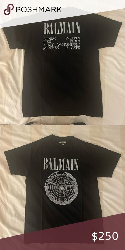 Balmain Men’s TShirt Balmain Men, Size Medium, T Shirt, Closet