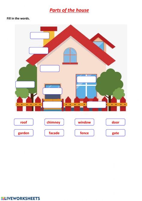 Things In The House Worksheet, Pictionary For Kids, House Worksheet, Preschool Music Activities, Afrikaans Language, English Activities For Kids, Preschool Reading, Social Studies Worksheets, Preschool Music