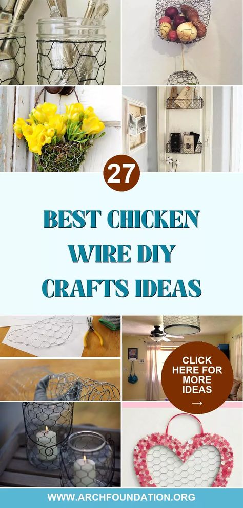 Chicken wire isn’t just for the farm anymore! It’s become a go-to material for crafting enthusiasts looking to add a rustic, farmhouse charm to their homes. From simple wall hangings to creative storage solutions, these 27 chicken wire DIY projects are not only fun but also incredibly easy to make. Whether you’re a seasoned crafter or a beginner, these projects offer something for everyone, with results that are as practical as they are stylish. Chicken Wire Projects Garden Ideas, Chicken Wire Art Diy, Chicken Wire Diy Projects, Chicken Wire Crafts Diy, Wire Craft Ideas, Chicken Wire Decor, Diy Chicken Wire Frame, Chicken Wire Sculpture Diy, Wire Diy Crafts