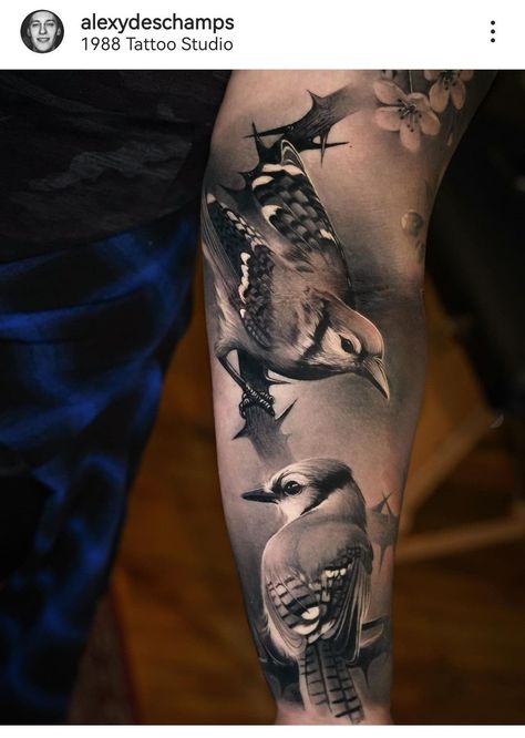 Realism Bird Tattoo, Realism Tattoo Sleeve Women, Realism Flower Tattoo, Realistic Bird Tattoo, White Bird Tattoos, Blatt Tattoos, Bird Tattoo Sleeves, Bird Tattoos Arm, Cat Portrait Tattoos