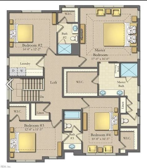 4 Bedroom Layout 2nd Floor, 4 Bedrooms Upstairs Layout, Property Layout, Multigenerational House Plans, Multigenerational House, Suffolk Va, Small House Layout, Farmhouse Floor Plans, Bathroom Floor Plans