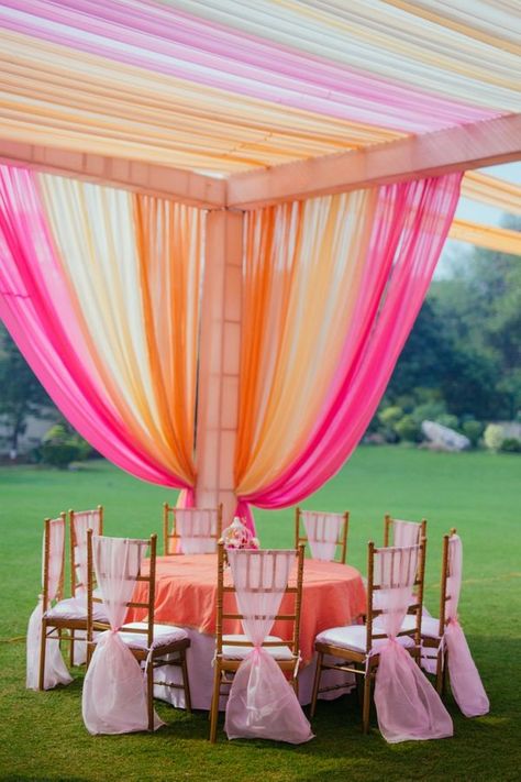 Pretty Pastel Wedding In Delhi With A Bride In Ivory Pool Wedding Decorations, Wedding Tent Decorations, Indian Wedding Ideas, Themed Wedding Decorations, Wedding Color Combinations, Destination Wedding Decor, Wedding Entrance Decor, Marriage Decoration, Desi Wedding Decor