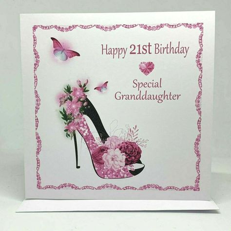 Happy 21st Birthday | Special Granddaughter | Granddaughter Birthday Card | 21st #unbranded #BirthdayAdult Happy 21st Birthday Granddaughter, Birthday Granddaughter, 21 Cards, Birthday 21st, 21st Birthday Cards, Granddaughter Birthday, Girls 21st, Happy 21st Birthday, Birthday Cards For Women