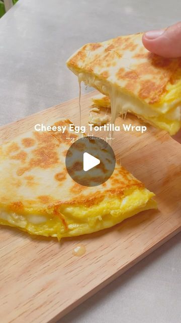 Mylene Dumandan on Instagram: "Cheesy Egg Tortilla Wrap 🥰  #foodstagram #reels #foodie #easyrecipe #breakfast #breakfastideas #tortilla #foodieph" Tortilla Wrap Recipes Breakfast, Tortilla Egg Wrap, Breakfast Tortilla Ideas, Egg Tortilla Breakfast, Egg Tortilla Wrap, Tortilla Breakfast, Breakfast Tortilla, Egg Tortilla, Tortilla Wrap