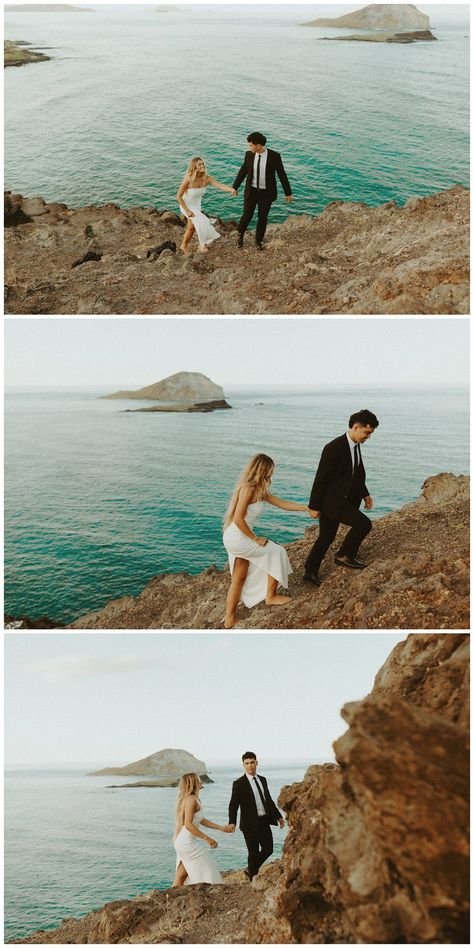 Eloping In Hawaii, Hawaii Elopement Photography, Beach Elopement Pictures, Hawaiian Elopement, Kauai Elopement, Hawaii Photos, Oahu Elopement, Elopement Beach, Beach In Hawaii