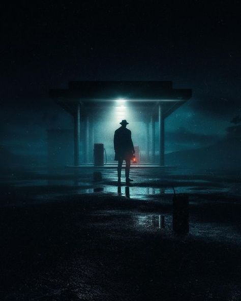 Corey Crawford on Instagram: "Re-Fueled⛽️ • • • • #cinematic #cinematography #cinesomnia #cinematicfeel #3amChronicles #cinematicmodeon #artclassified #darkshinemag #conceptmagazine #photocinematic #filmdiscovered #blueshiftmag #cinegrams #insomniamag #n8zine #thinkverylittle #thinkveryfilm #somewheremagazine #ourmag #worldviewmag #somelightmag #nft #nftartist #nftcommunity #blender3d #3dart #3dartwork" Blender Night Scene, Dark Cinematic Photography, Dark Concept Photography, Dark Cinematography, Horror Cinematography, Night Portrait Photography, Creepy Wallpaper, Metro Last Light, Corey Crawford