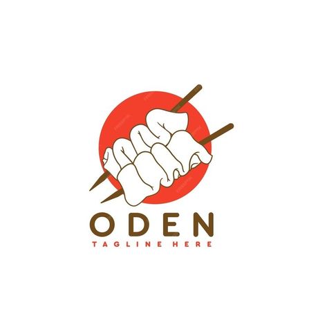 Premium Vector | Oden korean fish cake hand drawn logo Kimchi Packaging, Korean Fish Cake, Korean Logo, Korean Fish, Idea Logo, Cake Logo, Hand Drawn Logo, Fish Cake, Logo Food