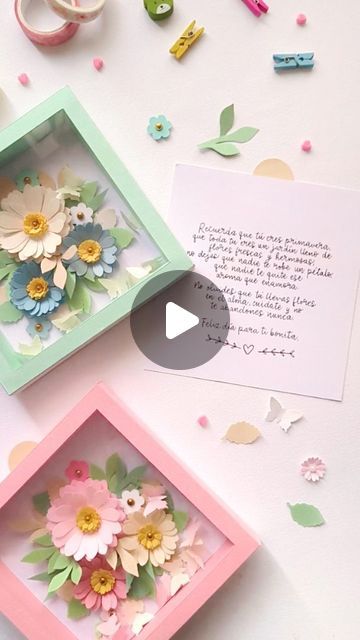 Cardboard Crafts Diy, Cardboard Crafts, Card Craft, Origami, Collage, Flowers, Gifts, On Instagram