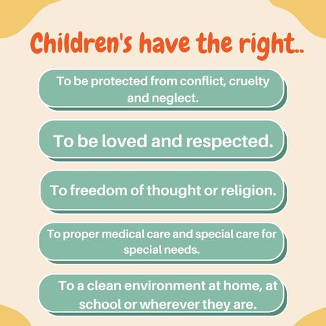 Children's have the right.. #rights #childrens #kids #kidsrights #childrensrights #rightsday #childrensrightsday #20thnovember #protected #protection #love #loved #respect #respected #care #specialcare #environment #instagram #pinterest #parents #kidsbooks #newparents #toddlers Children's Rights And Responsibilities, Rights And Responsibilities, Children's Rights, Clean Environment, Love And Respect, Medical Care, Special Needs, New Parents, Lesson Plans