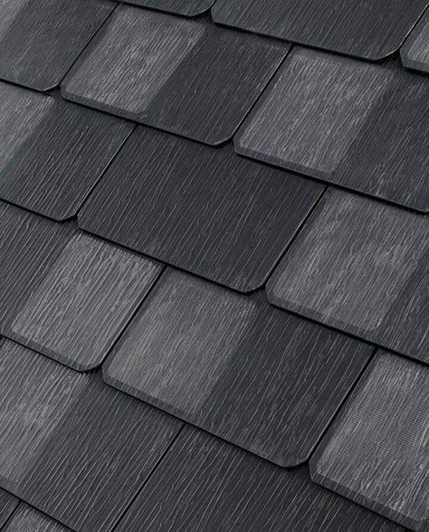 Tesla Launches The First Truly Tasteful Solar Roof Tiles. | if it's hip, it's here Solar Roof Shingles, Tesla Solar Roof, Solar Tiles, Tesla Solar, Solar Shingles, Solar Roof Tiles, Residential Solar, Solar Energy Panels, Solar Roof