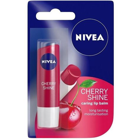 Cherry Lipstick, Nivea Lip Balm, Cherry Lip Balm, Lip Balm Stick, Cherry Lips, Tinted Lip Balm, Lip Moisturizer, Lip Tint, Lip Care