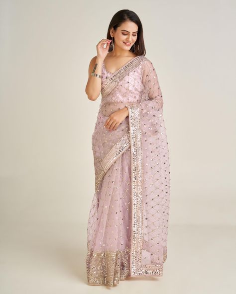 Cinderella Fashion, Net Saree Blouse, Embroidery Work Saree, Sabyasachi Sarees, Dori Work, Reception Saree, Saree Party Wear, Designer Sarees Wedding, Lehenga Choli Wedding