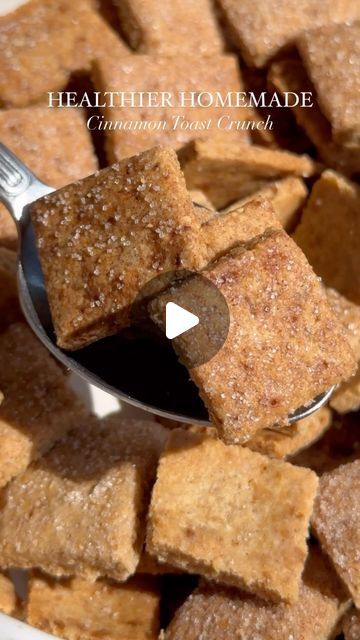 Jess Hoffman on Instagram: "Homemade Healthier Cinnamon toast crunch!😍

Did you know you can make your own healthier cinnamon toast crunch cereal at home? It’s easy to make and gives such a nostalgic vibe. This recipe is also gluten-free and has a vegan-friendly option!   ✨Grab the full recipe below and follow @choosingchia for more healthy easy recipes✨

CINNAMON TOAST CRUNCH CEREAL

Ingredients: 

-1 cup oat flour
-1/4 cup almond flour
-2 tbsp coconut sugar or brown sugar
-1 tsp cinnamon
-1/4 tsp salt
-2 tbsp melted butter or coconut oil
-2 tbsp maple syrup
-1 tsp vanilla extract
-2-3 tbsp water (if needed to help the dough come together) 

-1 tbsp raw cane sugar + 1 tsp cinnamon to sprinkle 

Preheat the oven to 350 degrees. Mix all the ingredients together in a bowl. Add water as need Cinnamon Toast Crunch Cereal, Healthy Easy Recipes, Crunch Cereal, Cinnamon Toast Crunch, Cinnamon Toast, Cane Sugar, Healthy Easy, Oat Flour, Healthy Homemade