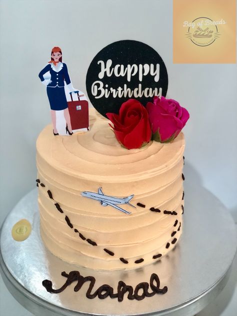 Flight Attendant Cake, Paris Themed Birthday Party, 17 Birthday Cake, Graduation Party Cake, Birthday Vibes, Cake Models, Simple Cake Designs, Simple Cake, Instagram Creative Ideas