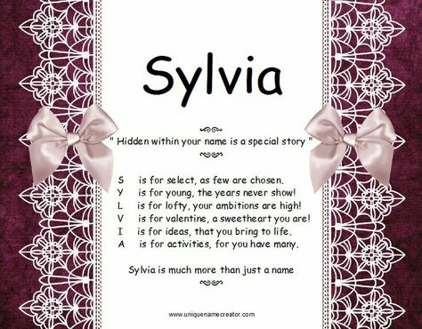 Sylvia Core, Name Creator, Stylish Alphabets, Unique Name, Unique Names, Names With Meaning, You And I, Me Quotes, Profile Picture