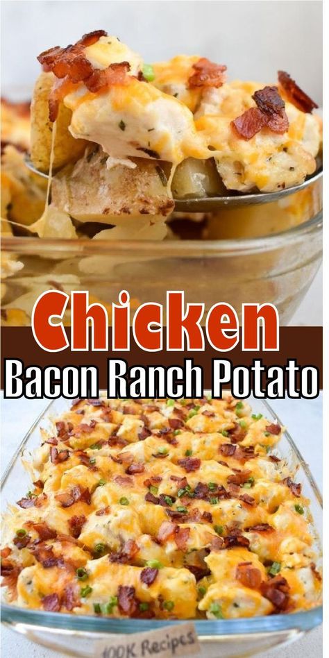 Chicken Bacon Ranch Casserole with Potatoes : How to Make it. Easy Meals For A Family Of 6, Chicken Bacon Ranch Potatoes, Casserole Without Pasta, Bacon Ranch Potato Casserole, Ranch Potato Casserole, Chicken Bacon Ranch Potato Bake, Casserole With Potatoes, Bacon Ranch Casserole, Ranch Casserole