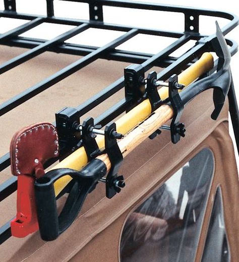 Garvin Industries 29920 - Garvin Industries Axe & Shovel Mount for Garvin Wilderness Rack - Quadratec Vw Caddy Mk1, Mobil Off Road, Vw T3 Doka, Accessoires 4x4, T3 Vw, Kombi Motorhome, Bed Rack, Auto Camping, Overland Gear