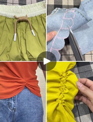 Shortening Sleeves On A Shirt, T Shirt Sleeve Hacks, How To Make A Shirt Tighter, Thread And Needle, Shirt Extender, Easy Diy Hacks, Sewing Tricks, Sewing Projects Clothes, Recycled Clothing