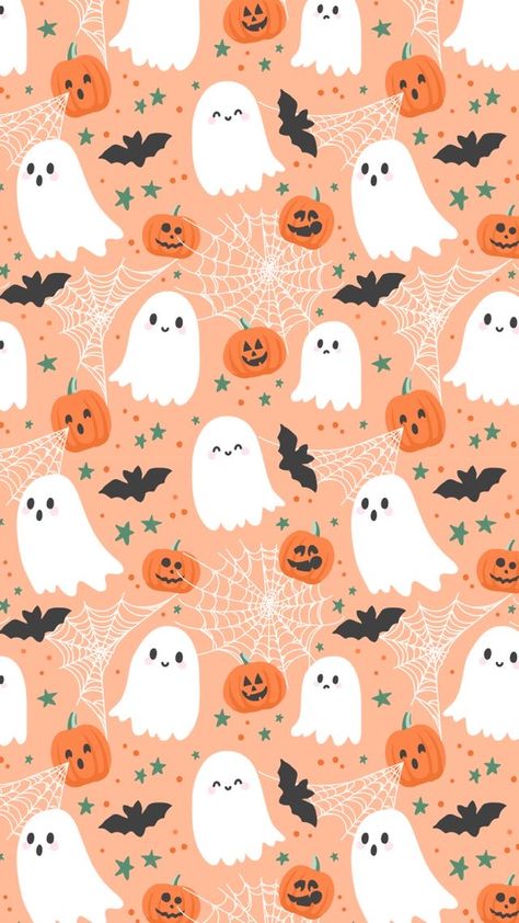 Halloween Background, Halloween Wallpaper, Pumpkins, Ghost, Sleep, Orange, Halloween