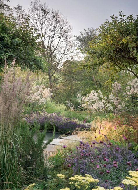 An English country garden with a gently rolling rhythm of planting | House & Garden English Country Garden Design, English Country Gardens Cottage, Marcus Barnett, Gardening Notes, English Farm, Country Garden Landscaping, Cloud Pruning, Japanese Pagoda, Sunken Garden